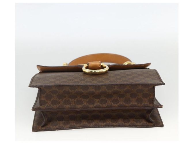 Céline Borsa a mano in tela Macadam CELINE in pelle PVC marrone e oro Auth hk3589 D'oro - vista 9