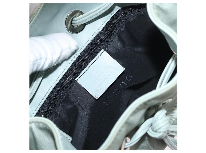 Borsa a Spalla GUCCI in Tela Verde Argento 001 4034 2123 Auth BAZ505 - vista 15