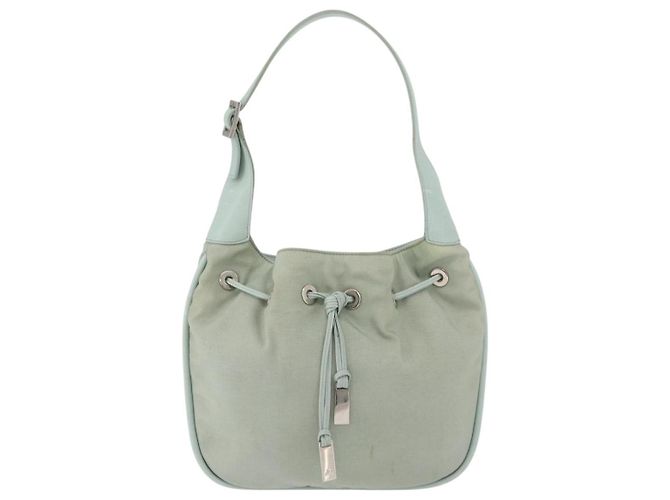 Borsa a Spalla GUCCI in Tela Verde Argento 001 4034 2123 Auth BAZ505 - vista 2
