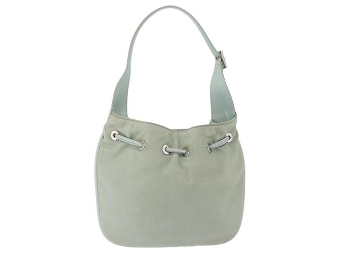 Borsa a Spalla GUCCI in Tela Verde Argento 001 4034 2123 Auth BAZ505 - vista 3