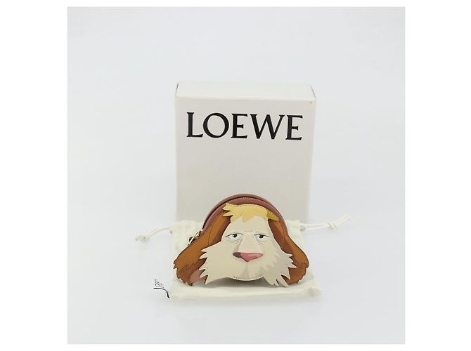 LOEWE - Borsa Hin in pelle marrone del Castello Errante di Howl di Studio Ghibli Auth 158609SM D'oro - vista 12