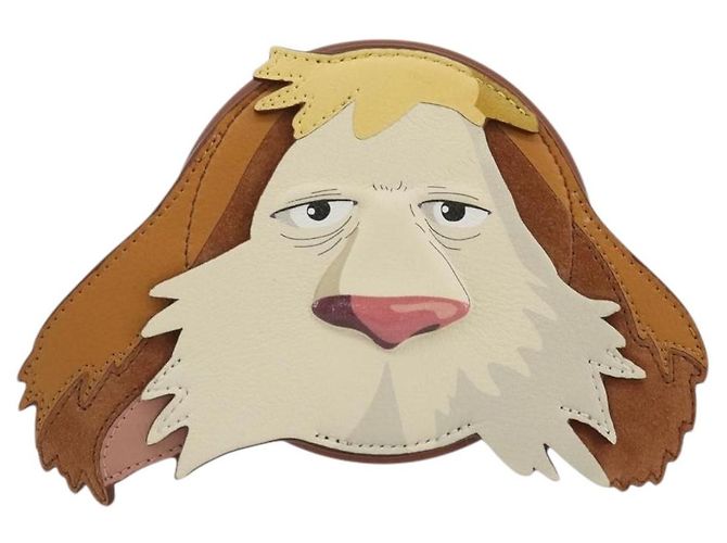 LOEWE - Borsa Hin in pelle marrone del Castello Errante di Howl di Studio Ghibli Auth 158609SM D'oro - vista 13