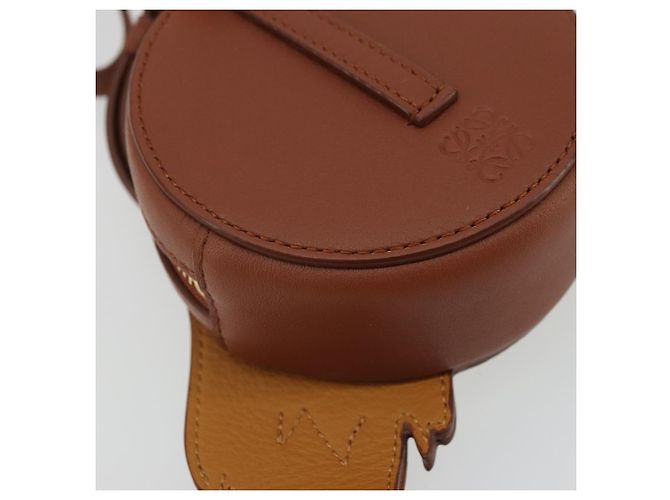 LOEWE - Borsa Hin in pelle marrone del Castello Errante di Howl di Studio Ghibli Auth 158609SM D'oro - vista 17
