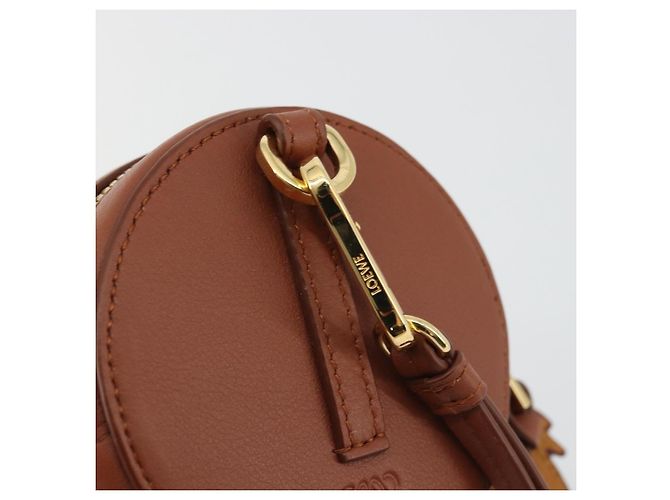 LOEWE - Borsa Hin in pelle marrone del Castello Errante di Howl di Studio Ghibli Auth 158609SM D'oro - vista 19