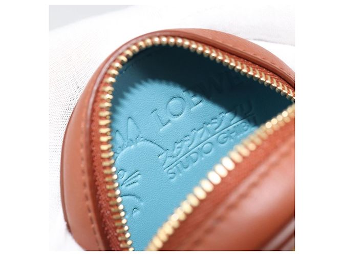 LOEWE - Borsa Hin in pelle marrone del Castello Errante di Howl di Studio Ghibli Auth 158609SM D'oro - vista 20