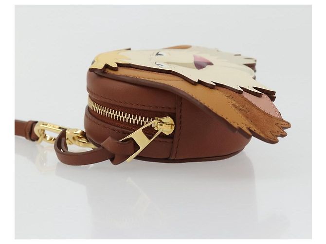 LOEWE - Borsa Hin in pelle marrone del Castello Errante di Howl di Studio Ghibli Auth 158609SM D'oro - vista 4