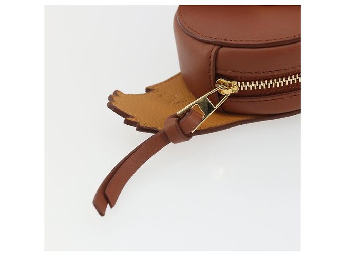 LOEWE - Borsa Hin in pelle marrone del Castello Errante di Howl di Studio Ghibli Auth 158609SM D'oro - vista 9