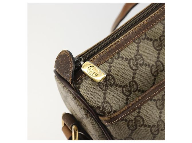 Borsa Sherry Line GG Supreme Web di GUCCI in PVC beige e oro 89 02 077 Auth 174712 D'oro - vista 14