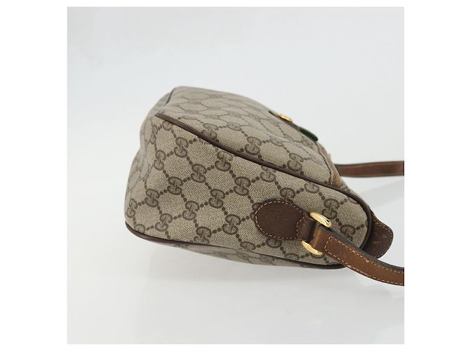 Borsa Sherry Line GG Supreme Web di GUCCI in PVC beige e oro 89 02 077 Auth 174712 D'oro - vista 4