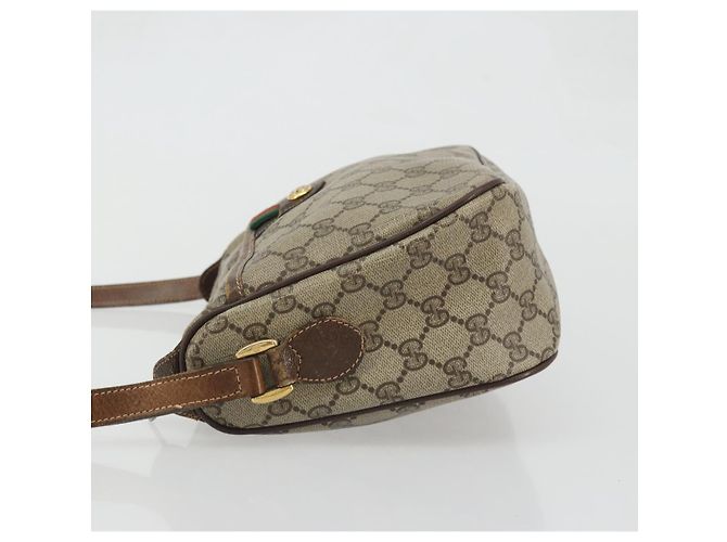 Borsa Sherry Line GG Supreme Web di GUCCI in PVC beige e oro 89 02 077 Auth 174712 D'oro - vista 5