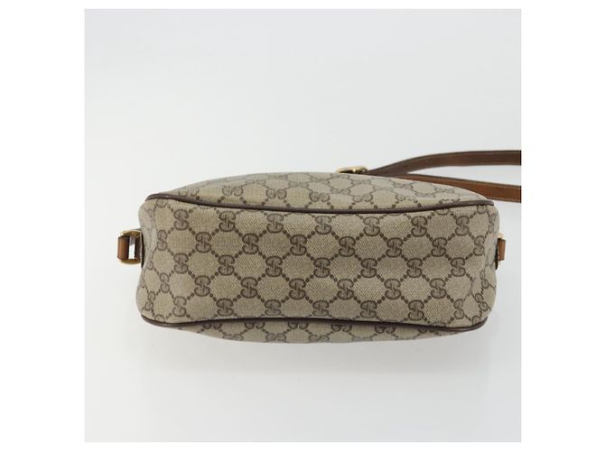Borsa Sherry Line GG Supreme Web di GUCCI in PVC beige e oro 89 02 077 Auth 174712 D'oro - vista 9