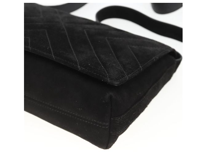 Borsa a Spalla Salvatore Ferragamo in Pelle Scamosciata Nera e Oro Auth bs34238 Nero D'oro - vista 10