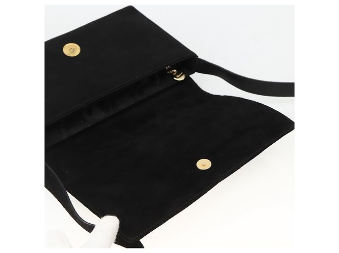 Borsa a Spalla Salvatore Ferragamo in Pelle Scamosciata Nera e Oro Auth bs34238 Nero D'oro - vista 14