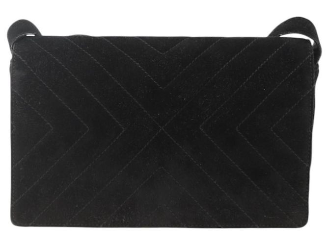 Borsa a Spalla Salvatore Ferragamo in Pelle Scamosciata Nera e Oro Auth bs34238 Nero D'oro - vista 2