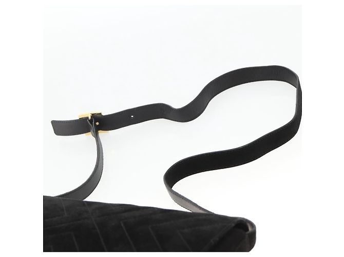 Borsa a Spalla Salvatore Ferragamo in Pelle Scamosciata Nera e Oro Auth bs34238 Nero D'oro - vista 8