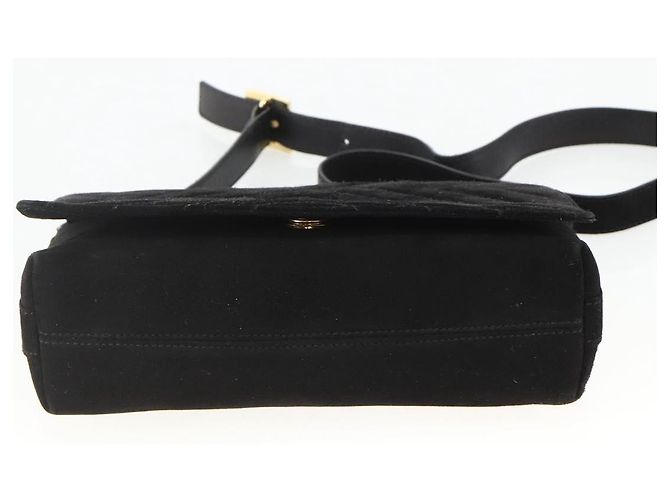 Borsa a Spalla Salvatore Ferragamo in Pelle Scamosciata Nera e Oro Auth bs34238 Nero D'oro - vista 9
