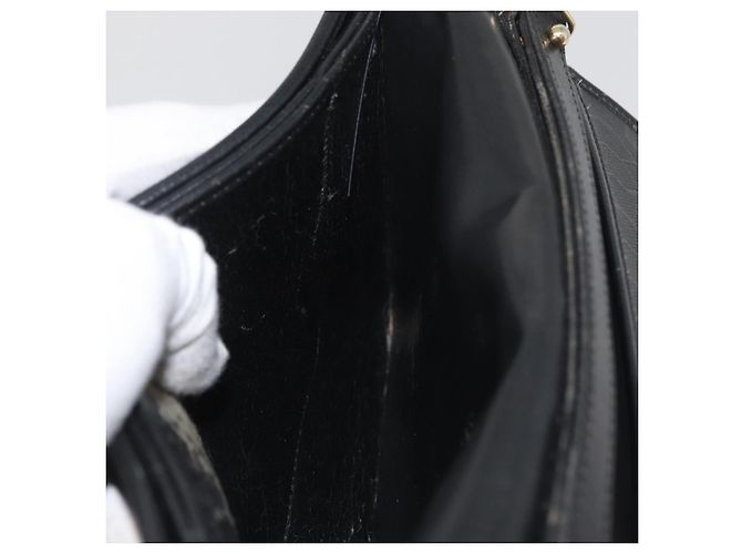 Christian Dior Schultertasche aus Leder Schwarz Gold Auth ka3727 Golden - Ansicht 21
