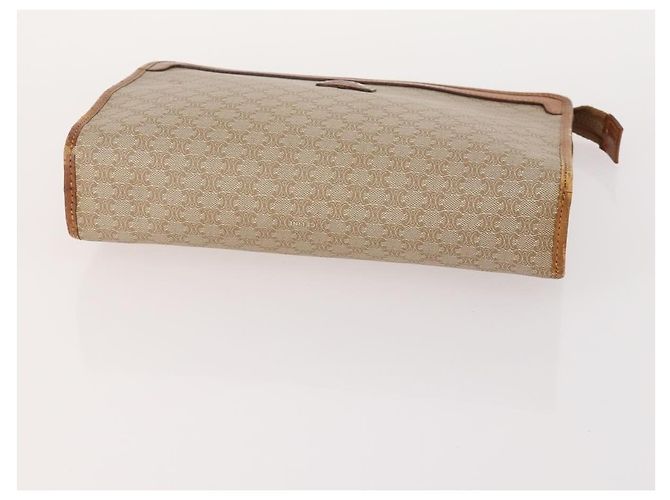 Borsa C Sulky in tela Macadam CÉLINE in pelle PVC 4 pezzi marrone beige navy Auth 166797 Blu navy - vista 12