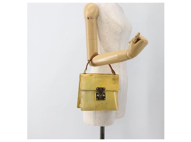 LOUIS VUITTON Borsa a mano Spring Street Monogram Vernis Grigio M91029 LV Auth BAZ638 - vista 22