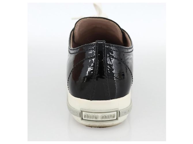 Miu Miu Sneakers aus Lackleder 36 1/2 Schwarz CC Auth am11207A - Ansicht 11