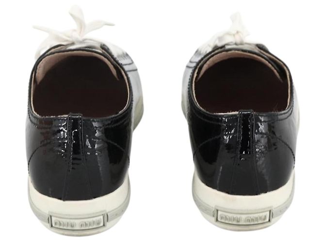 Miu Miu Sneakers aus Lackleder 36 1/2 Schwarz CC Auth am11207A - Ansicht 3