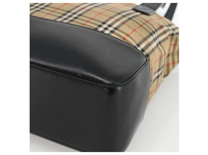 Burberry Nova Check Tote Bag Canvas Beige Gold Auth 174429 Golden - Ansicht 11