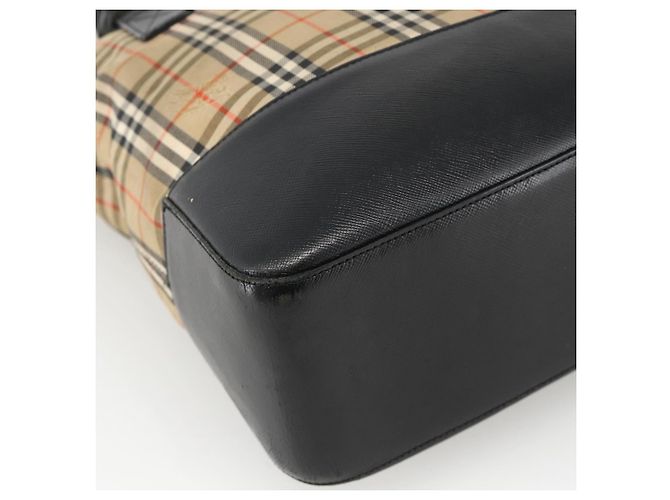 Burberry Nova Check Tote Bag Canvas Beige Gold Auth 174429 Golden - Ansicht 12