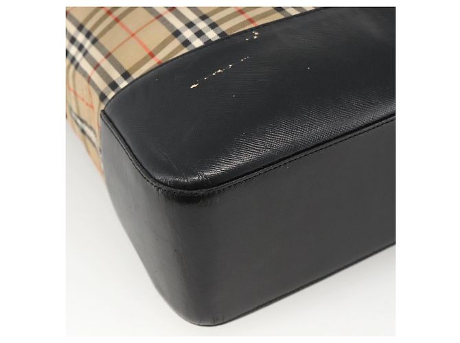 Burberry Nova Check Tote Bag Canvas Beige Gold Auth 174429 Golden - Ansicht 14