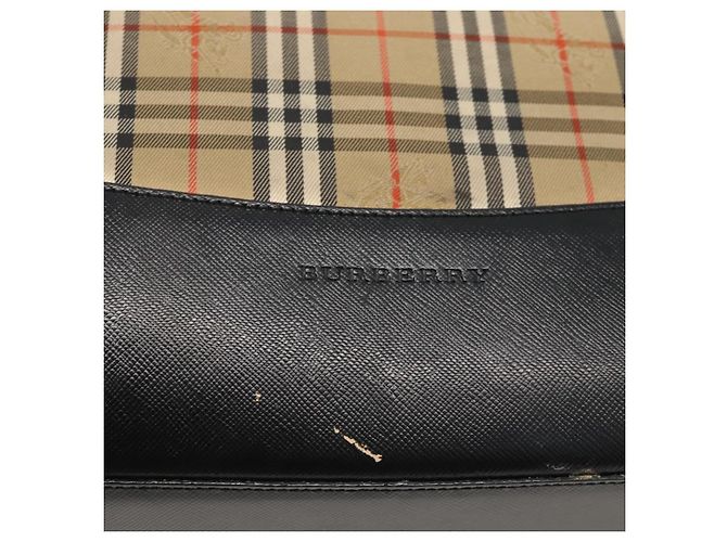 Burberry Nova Check Tote Bag Canvas Beige Gold Auth 174429 Golden - Ansicht 15