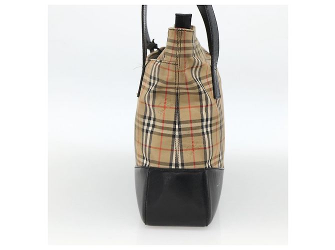 Burberry Nova Check Tote Bag Canvas Beige Gold Auth 174429 Golden - Ansicht 5