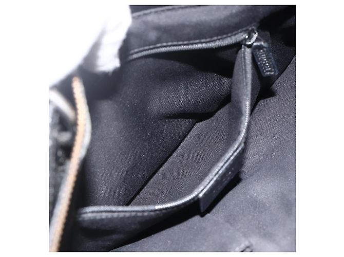 Borsa Tote GG in Canvas Gucci Nera Argento 139552 Auth YKZ351 Nero - vista 20