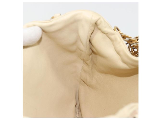 Chloé Borsa a mano con catena Chloe in pelle Harako beige oro Auth 174716 D'oro - vista 14