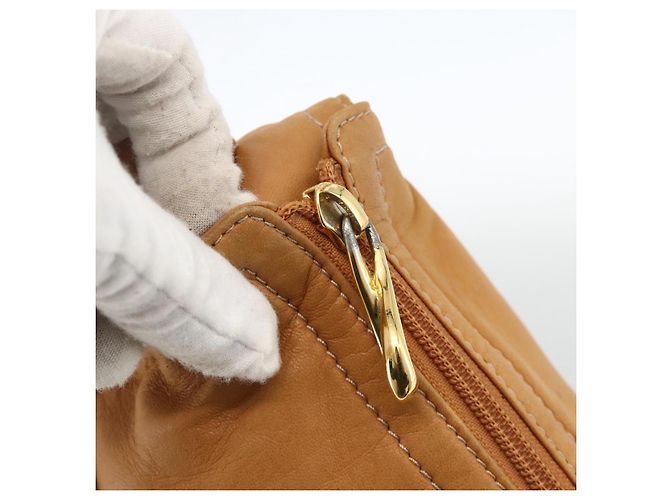 LOEWE Borsa a Spalla Anagram Pelle Beige Oro Auth ka3682 D'oro - vista 10