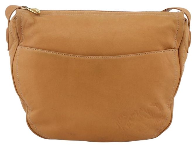 LOEWE Borsa a Spalla Anagram Pelle Beige Oro Auth ka3682 D'oro - vista 13