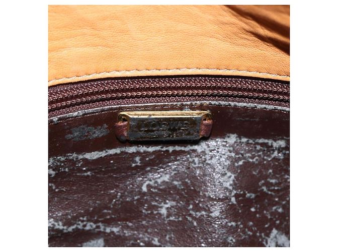 LOEWE Borsa a Spalla Anagram Pelle Beige Oro Auth ka3682 D'oro - vista 17