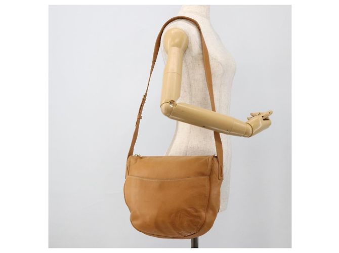 LOEWE Borsa a Spalla Anagram Pelle Beige Oro Auth ka3682 D'oro - vista 23