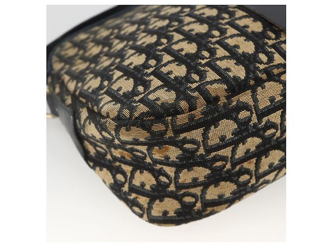 Borsa a Spalla in Tela Trotter Christian Dior Blu Navy Oro Auth bs34245 D'oro - vista 11