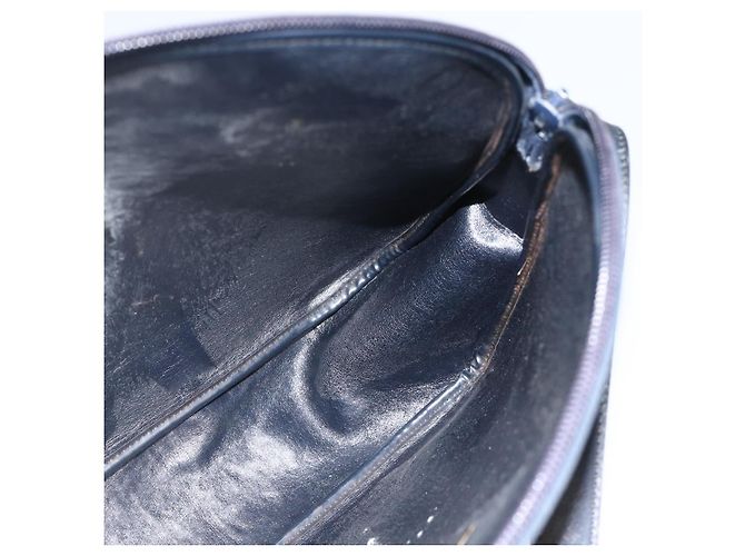 Borsa a Spalla in Tela Trotter Christian Dior Blu Navy Oro Auth bs34245 D'oro - vista 16