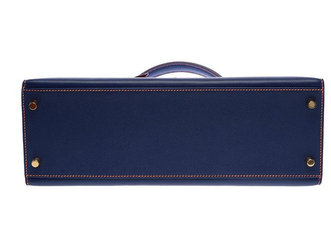 Hermès Borsa HERMES Kelly 32 in Pelle Blu - 103430 - vista 10