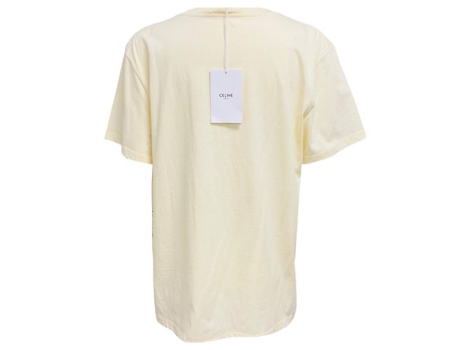 Céline Camiseta de algodón con estampado gráfico ancla logo Off-White de Celine Beige - vista 3