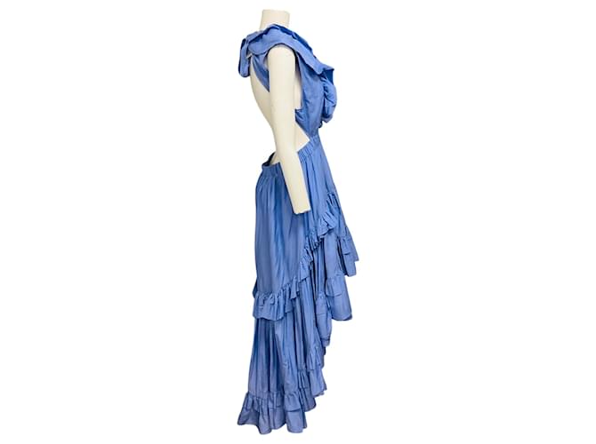 Abito Maxi Ruffle Iris Blu Magali Pascal - vista 2