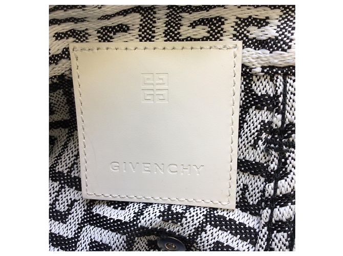 Pantalones / Pantalones de mezclilla jacquard 4G blancos / negros de Givenchy - vista 4