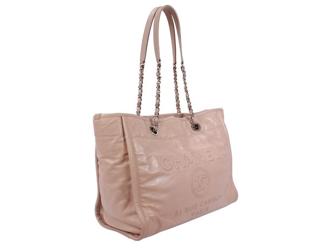 Borsa Deauville di Chanel Beige - vista 2