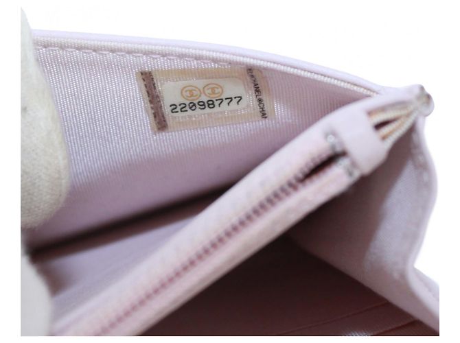 Borsa a spalla Chanel Deauville con catena Rosa Bianco - vista 12