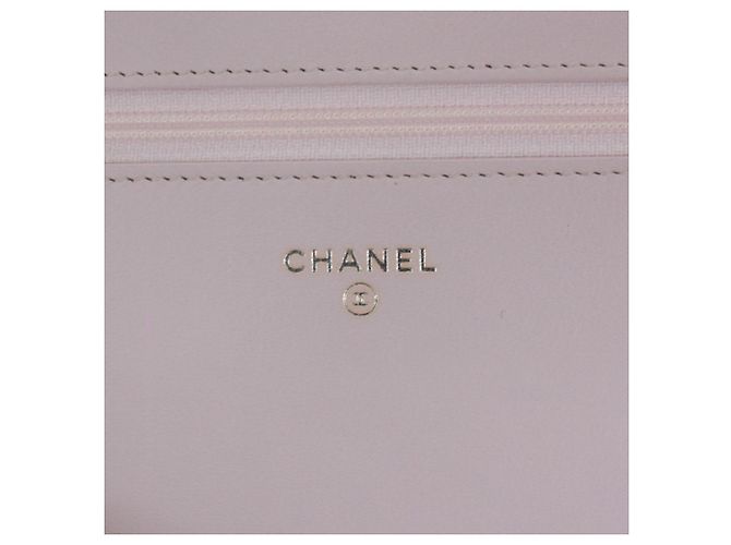 Borsa a spalla Chanel Deauville con catena Rosa Bianco - vista 9