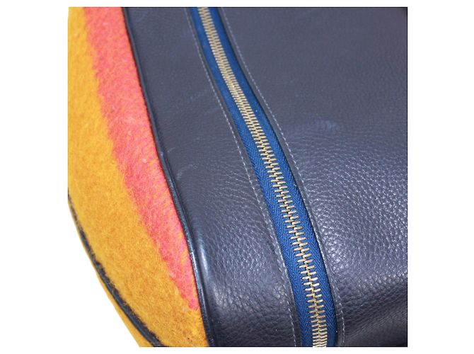 Borsa a Spalla Rocabar Victoria di Hermès Arancione Giallo Blu navy - vista 11