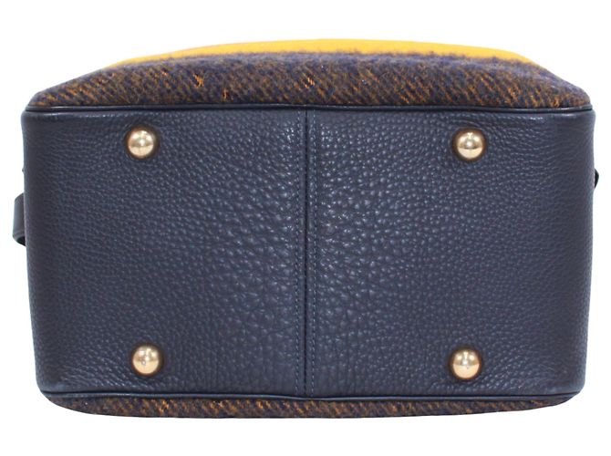 Borsa a Spalla Rocabar Victoria di Hermès Arancione Giallo Blu navy - vista 4