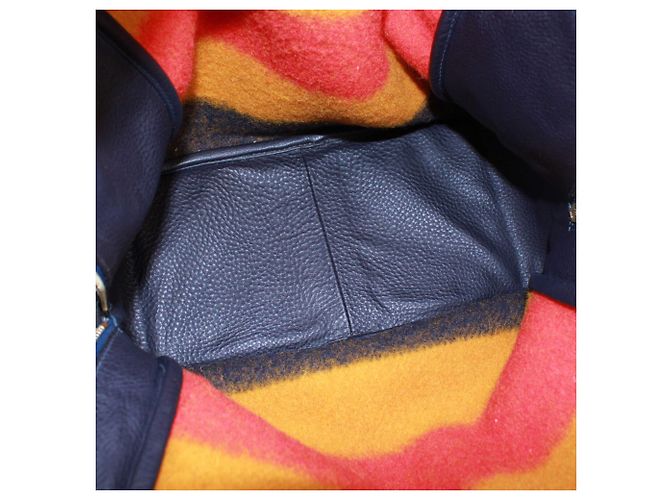 Borsa a Spalla Rocabar Victoria di Hermès Arancione Giallo Blu navy - vista 9