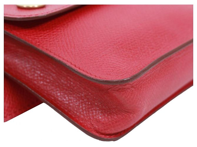 Borsa a vita in pelle Courchevel di Hermès Rosso Blu - vista 4