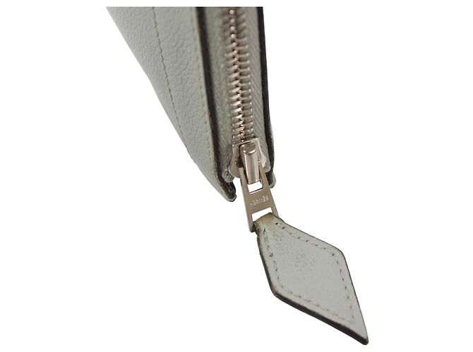Clutch in pelle grigia Hermès per documenti Marrone - vista 10